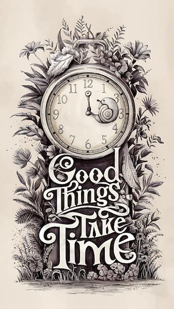 Premium Photo Good Things Take Time Motivational Quotes