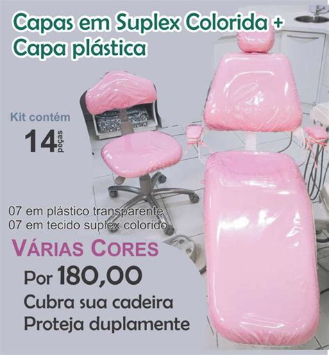 Capa Para Cadeira Dent Ria Em Suplex Colorido E Em Pl Stico