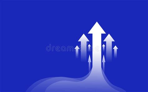 Blue Arrows Moving Forward Background In Blue Color Stock Vector