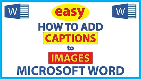 Microsoft Word How To Add Captions To An Image In Word 365 YouTube