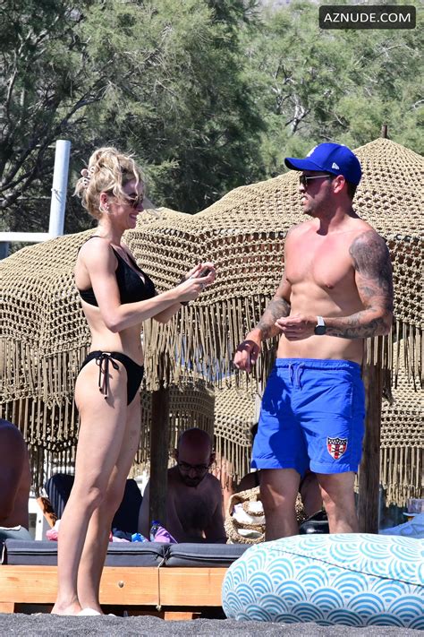 Katie Mcglynn Black Bikini In Santorini Greece Aznude