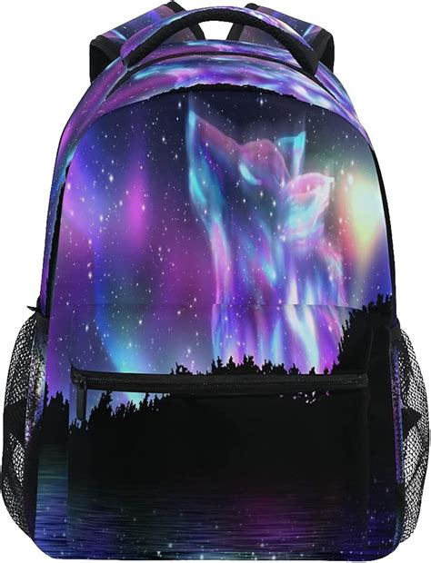 Galaxy Wolf Mountain Laptop Backpack Boys Girls Computer School College