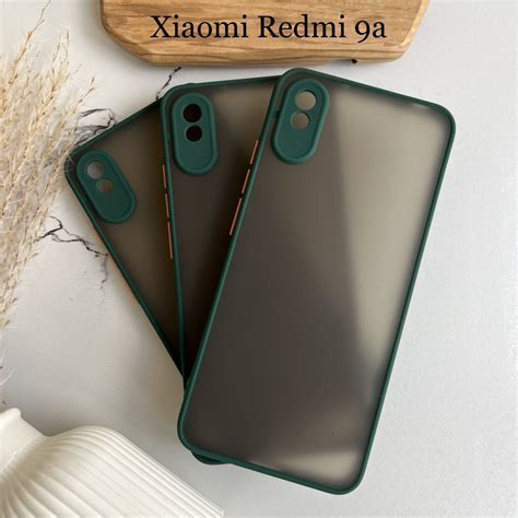 Чехол на Xiaomi Redmi 9A (редми 9А), зеленый, прозрачный, защита камеры ...