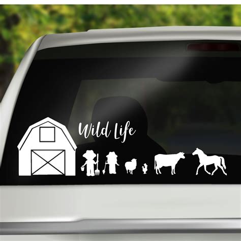 Car Family Decals, Family Car Stickers, Farm Family Decals, Animal Decals, Personalized Decal ...