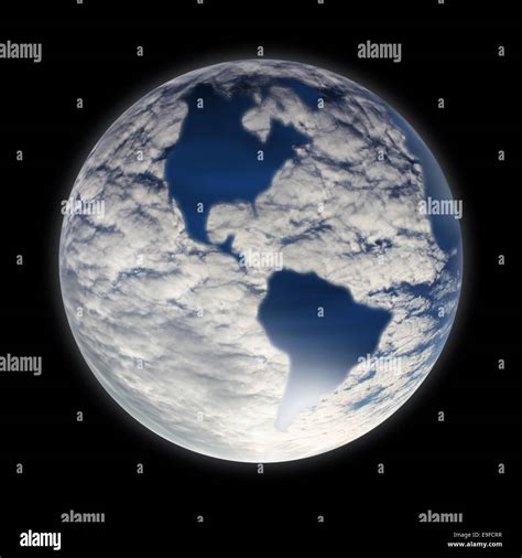 earth with clouds in night sky Stock Photo - Alamy