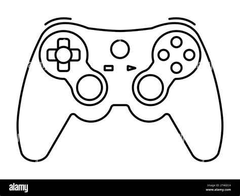 Xbox Video Game Controllers Or Gamepad Line Art Vector Image Stock