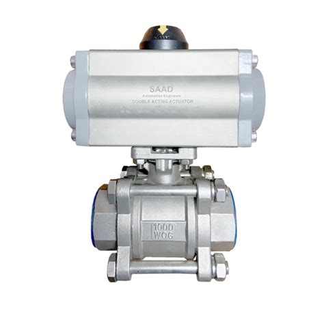 Pneumatic Actuator Ball Valve Three Piece Design Best Quality Valve