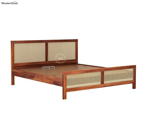 Buy Aelin Bed Without Storage King Size Honey Finish At Off