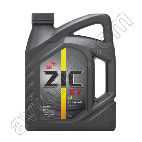 Масло ZIC X7 LS 10w40 бензин синтетика 4л=