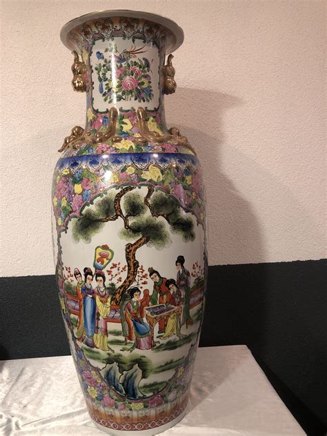 Vase Chinois En Porcelaine X Cm Dessin E Faite La Main