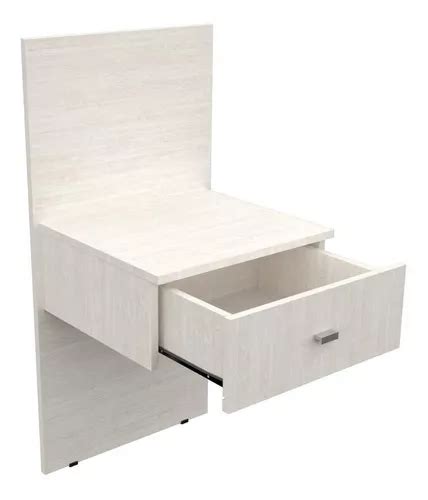 Mesa De Luz Flotante Benethon 1 Cajon Melamina Dormitorio Acabado Mate