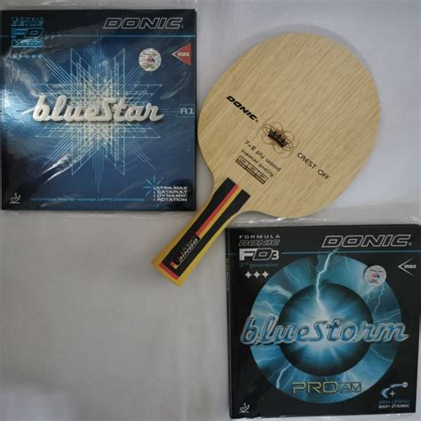 Promo Bat Pingpong Donic Crest Offensive Plus Karet Donic Terbaik Set