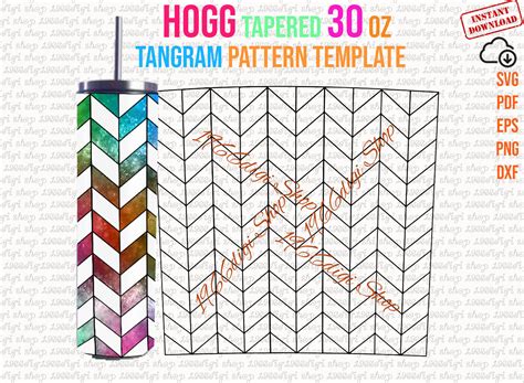 Tumbler Template Hogg Tangram 30 Oz Template Hogg 30 Oz Etsy