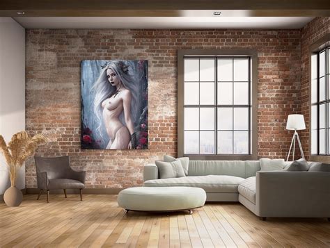 Sexy Gothic Naked Woman Wall Art Erotic Nude Woman Canvas Art Print Sexy Home Decor Bedroom Fine