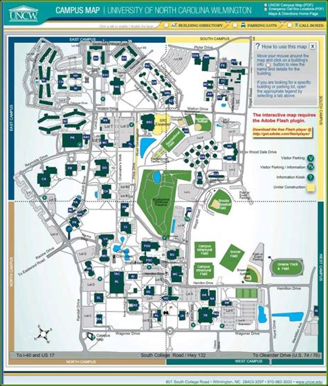 Printable Uncw Campus Map Map : Resume Examples