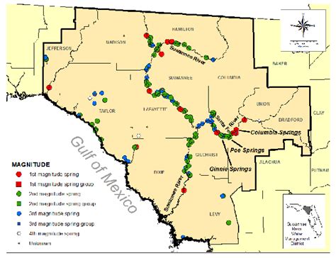 Suwannee River Springs Map - Chrysa Bobinette