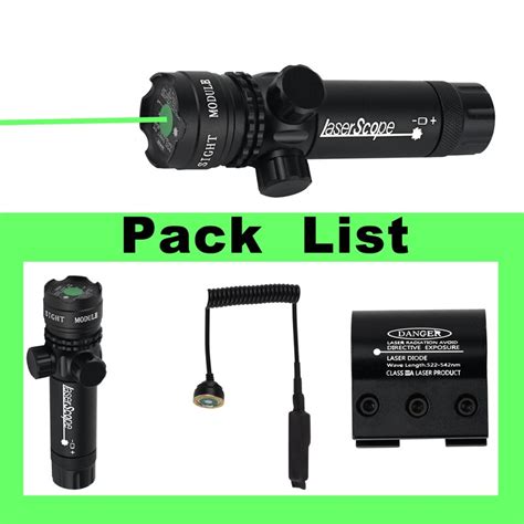 Tactical Hunting Red/Green Laser Dot Sight Adjustable 532nm Red Laser ...