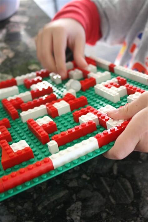 Christmas Marble Maze LEGO STEM Activity for Kids