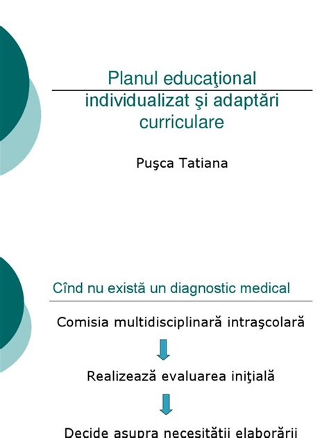 Planul educational individual si adaptari curriculare