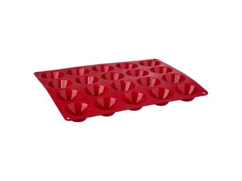 Moule 20 Petits Fours Silicone Silipro 29cm Rouge Conforama