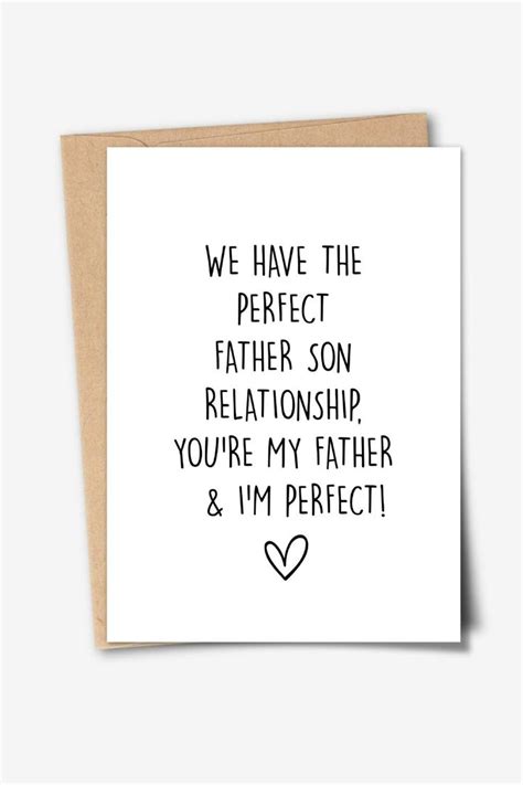 Printable Card, Funny Father Son Card, Funny Father's Day Card, Funny ...