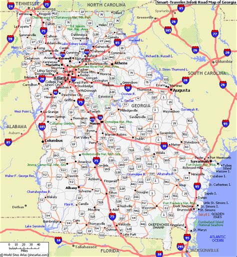 Interactive Map Of Georgia | Cities And Towns Map