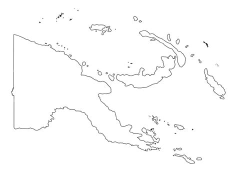 Premium Vector Papua New Guinea Map Design Outline Map Illustration