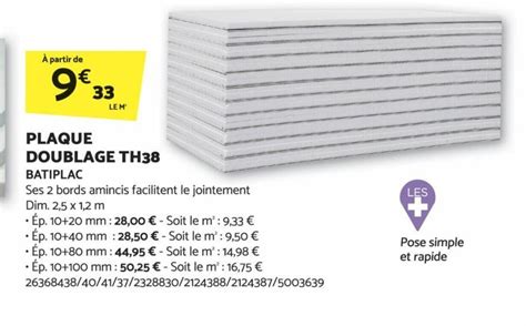 Promo Plaque Doublage Th Chez Bricomarch