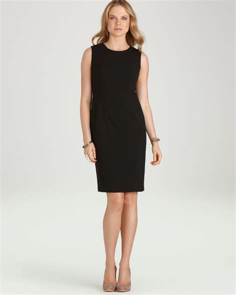 Lyst Calvin Klein Sheath Dress In Black