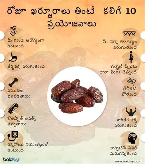 Chodavaramnet Top Ten Health Fitness Benefits With Eating Dates