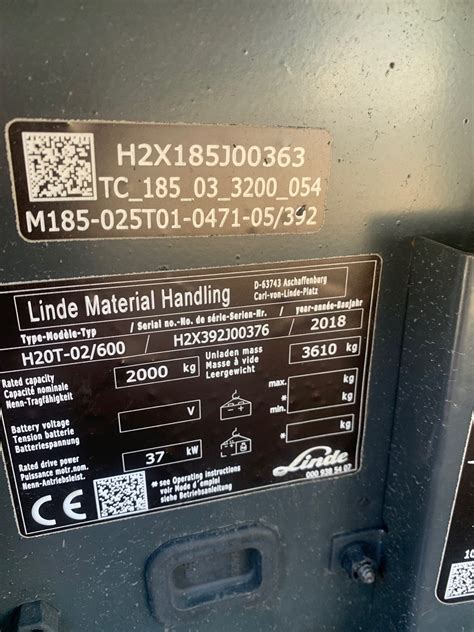 Linde H20t 2 Tonne Forklift Stock 4657 Hawick Plant Ltd