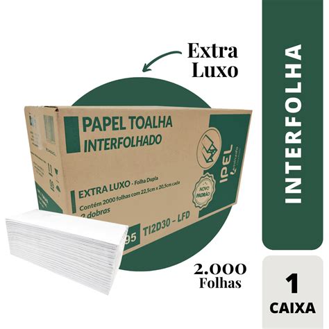 PAPEL TOALHA INTERFOLHA FOLHA DUPLA 22 5X20 5CM EXTRA LUXO PC C 2000 FL