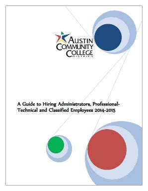 Fillable Online Austincc A Guide To Hiring Administrators