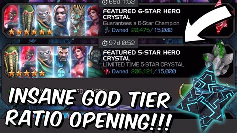 6 × 5 Star 😱 Amezing Cristal Opening Beyond God Tier Marvel Contests Of Championscristal