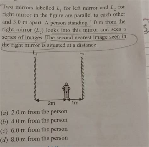 Two Mirrors Labelled L For Left Mirror And L For Right Mirror In The