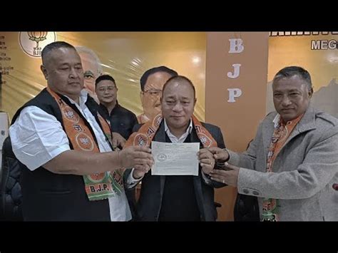 Winnerson D Sangma Joins Bjp Youtube