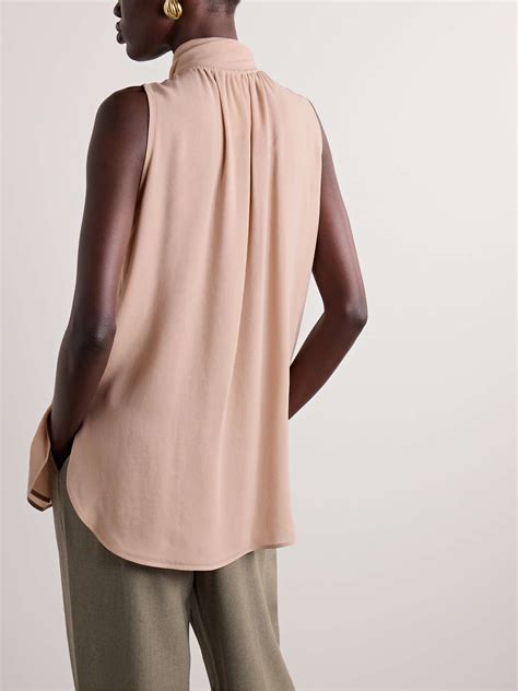 MAX MARA Mela Pussy Bow Silk Chiffon Blouse NET A PORTER