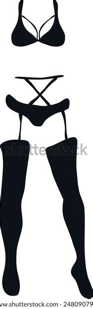 Sexy Black Female Lingerie Isolated White Stock Vector Royalty Free 2480907905 Shutterstock