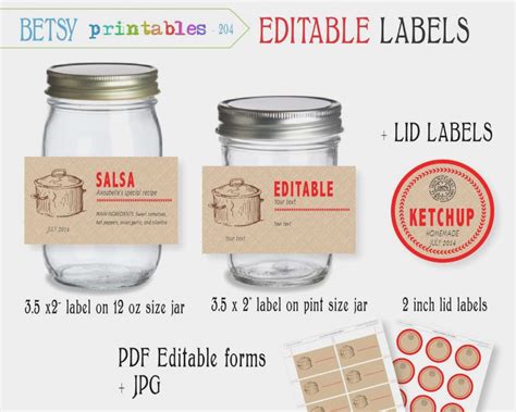 Ball Mason Jar Label Template Unique Jar Label Template Free With Mason Jar Label Templates - 10 ...