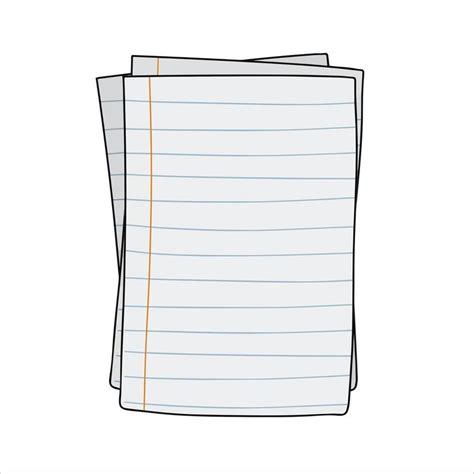 Folha De Caderno Página Em Branco Branca Lista De Papel Do Bloco De Notas ícone De Desenho