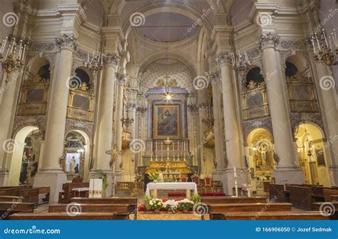 Parma Italy April The Nave Of Baroque Church Chiesa Di San