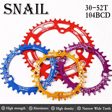 SNAIL MTB Crankset 104BCD Narrow Wide Chainring Round 30t 32t 34t 36t