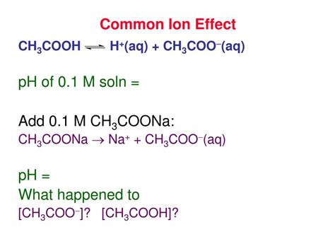 PPT - Common Ion Effect PowerPoint Presentation, free download - ID:4347372