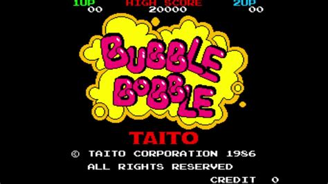 Bubble Bobble Arcade Version Intro 1986 Retro Gaming Youtube