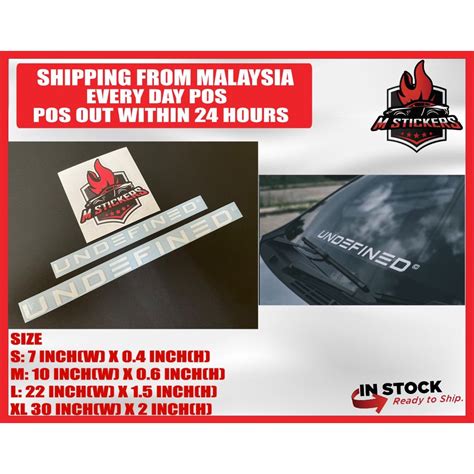 UndΞfinΞd Undefined Car Sticker Sticker Kereta Shopee Malaysia