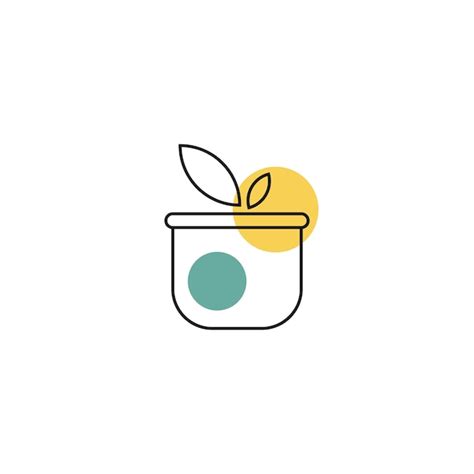 Icono De Planta En Maceta Vector Premium