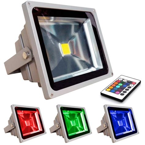 Refletor Holofote Led 20w Rgb Bivolt Colorido V R 45 99 Em Mercado Livre