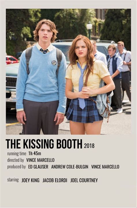 The Kissing Booth Movie Poster With Two People Standing Next To Each