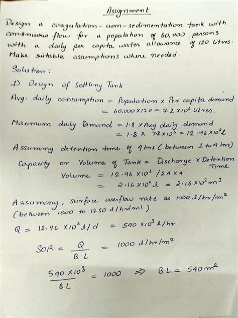 Design of Sedimentation Tank | PDF