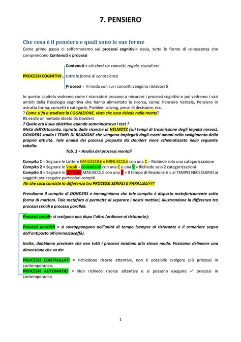 Riassunto Del Capitolo 7 Del Manuale Di Psicologia Generale E Sociale